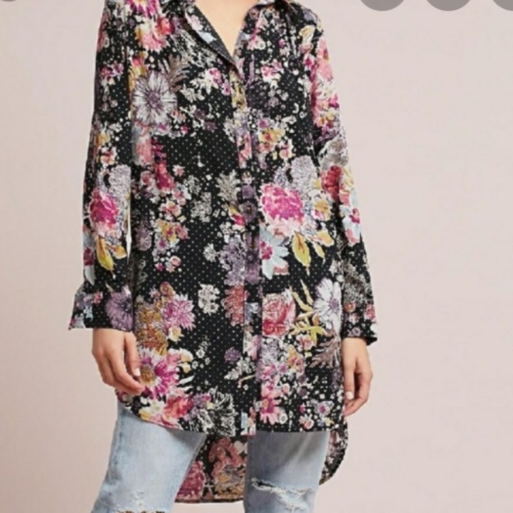 Maeve brand floral tunic from Anthropologie